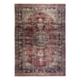 thumbnail image 1 of Pemberly Row Red Distressed Washable 5 ft. x 7 ft. Fabric Area Rug, 1 of 8