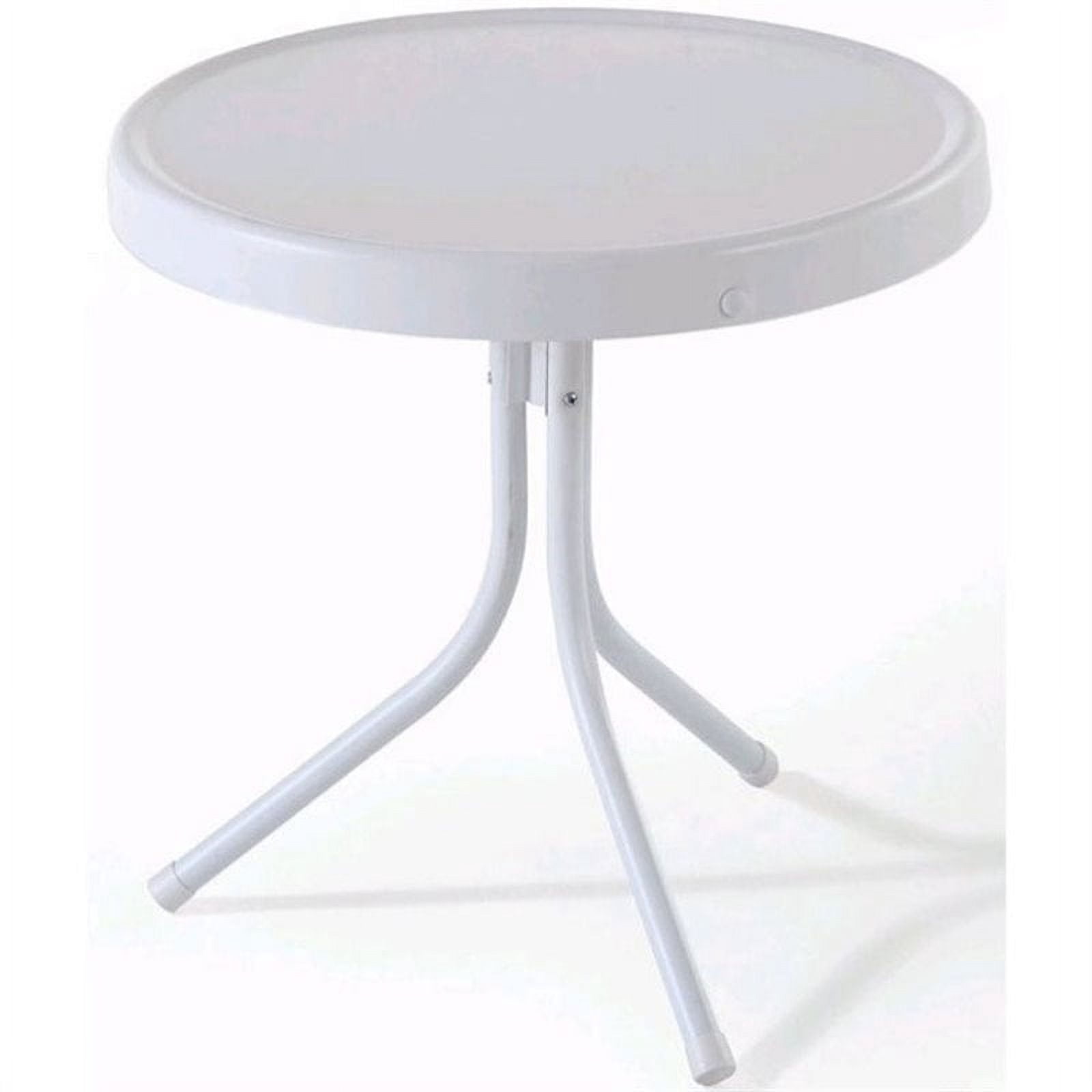 Pemberly Row Retro Metal Table in White - Walmart.com