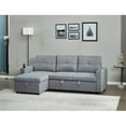 thumbnail image 1 of Pemberly Row Reversible Fabric Sleeper Sectional with USB in Gray, 1 of 18