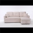 thumbnail image 1 of Pemberly Row Reversible Wool Sectional Pullout Sofa Bed With Storage in Beige, 1 of 15