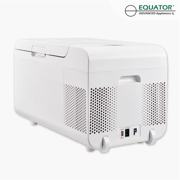 Pemberly Row Rolling Fridge-Freezer Portable Casters Retractable Handle 0.7cf