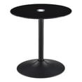 thumbnail image 1 of Pemberly Row Round Metal End Table with Tempered Glass Top Black, 1 of 5