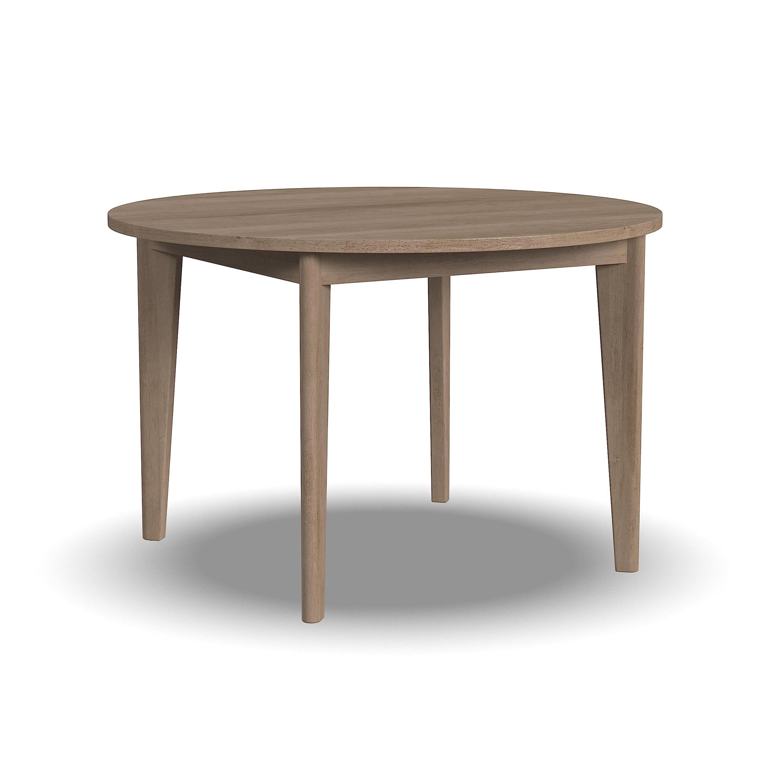 Pemberly Row Round Mid-Century Wood Dining Table in Brown Finish ...