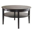 thumbnail image 1 of Pemberly Row Round Solid Wood Coffee Table with Pull out Tray in Dark Espresso, 1 of 8