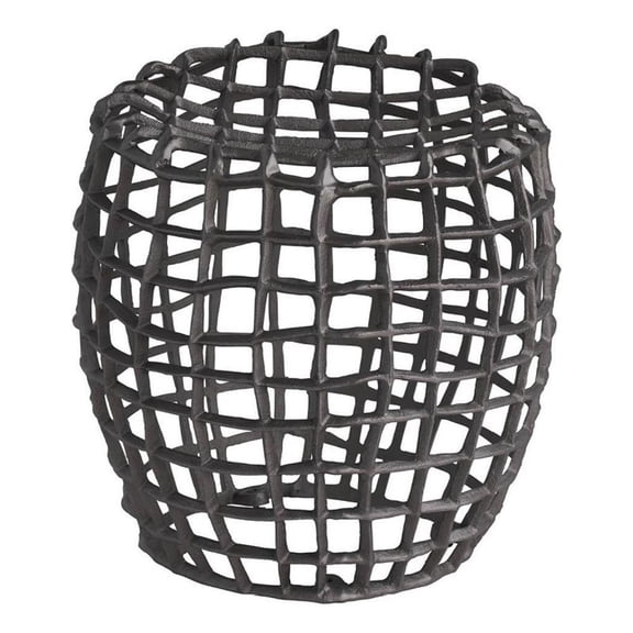 Pemberly Row Seadrift Forged Iron Counter Stool in Antique Nickel