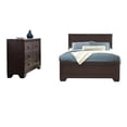 thumbnail image 1 of Pemberly Row Set of 2 Wood 6-Drawer Dresser & Eastern King Panel Bed in Cocoa, 1 of 5