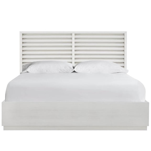 Pemberly Row Shoreline Panel Storage Queen Bed in White Pine