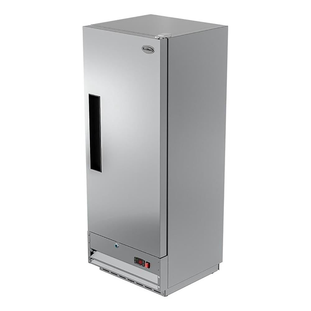 Pemberly Row Silver 25" Commercial Stainless Steel 1-Door Reach-In Refrigerator