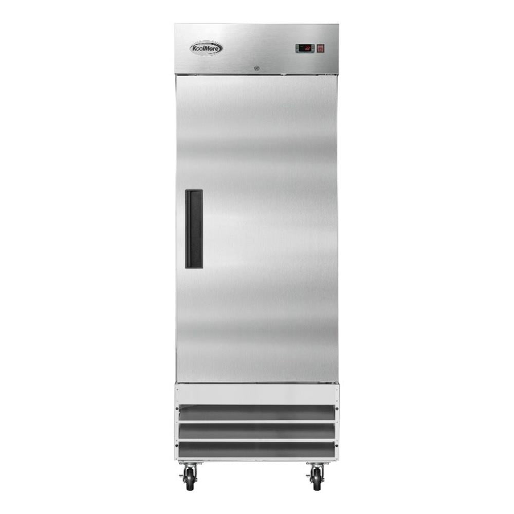Pemberly Row Silver 29" One Door Commercial Reach-in Refrigerator 23 cu. ft. in