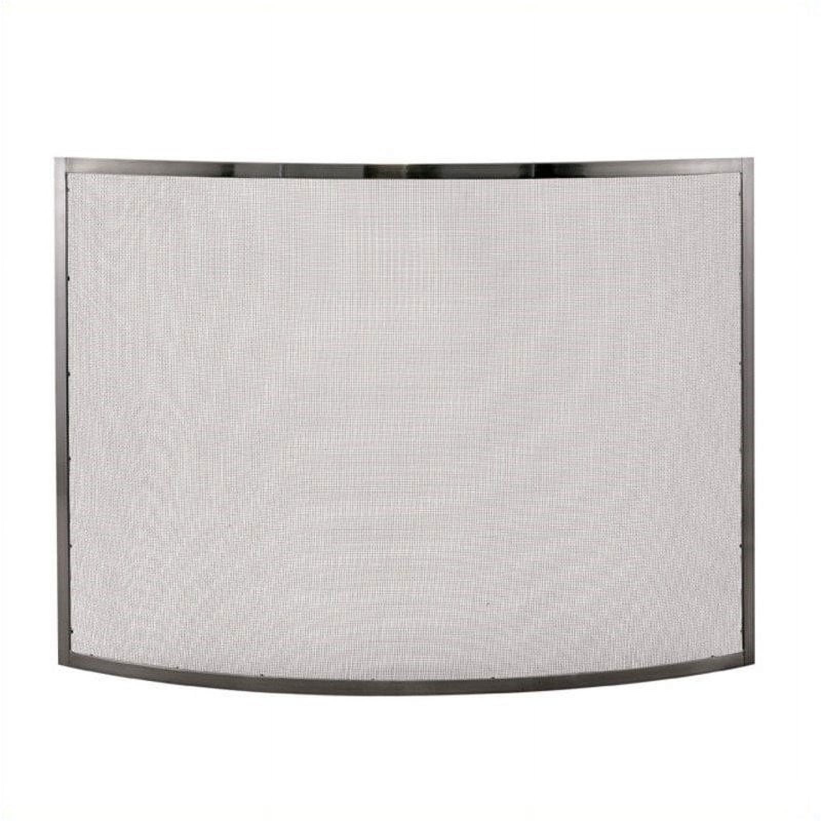 Pemberly Row Single Panel Curved Pewter Fireplace Screen - Walmart.com
