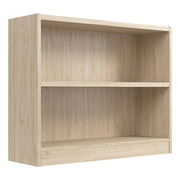 Pemberly Row Small 2 Shelf Bookcase in Natural Elm - Engineered Wood