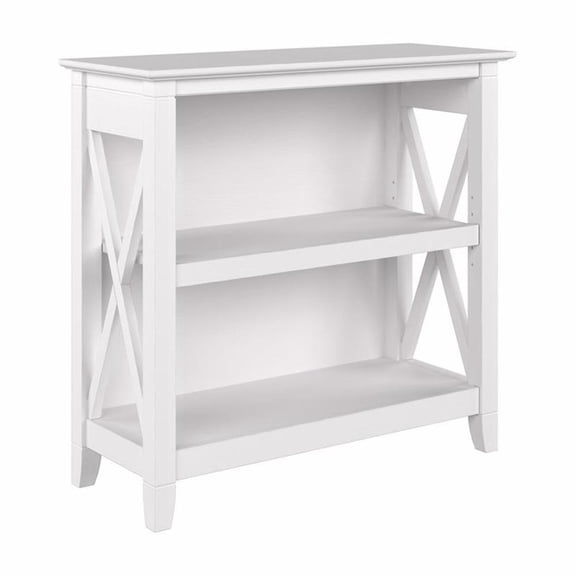 Pemberly Row Small 2 Shelf Bookcase in Pure White Oak - Engineered Wood