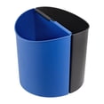 thumbnail image 1 of Pemberly Row Small Desk-Side Receptacle in Black & Blue, 1 of 5
