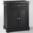 thumbnail image 1 of Pemberly Row Solid Black Granite Top Kitchen Island, 1 of 6