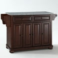 thumbnail image 1 of Pemberly Row Solid Granite Top Mahogany Kitchen Island, 1 of 6