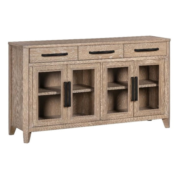 Pemberly Row Solid Wood Dining Buffet Server with Solid Frame