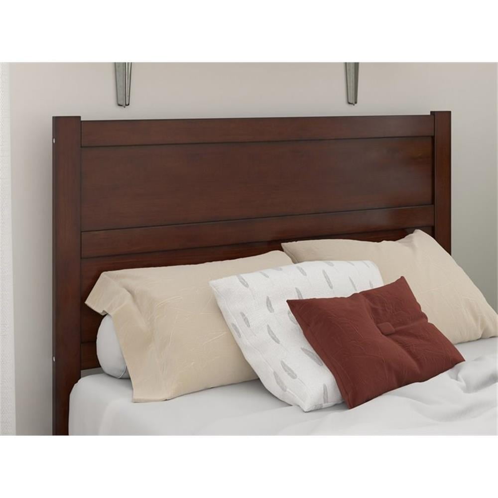 Pemberly Row Contemporary Mid-Century Panel Wood Headboard Full Walnut ...