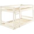 thumbnail image 1 of Pemberly Row Solid Wood Jr Twin Over Twin Mod Bunk Bed in White, 1 of 11