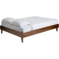 thumbnail image 1 of Pemberly Row Solid Wood Queen Platform Bed with Sturdy Legs in Walnut, 1 of 6