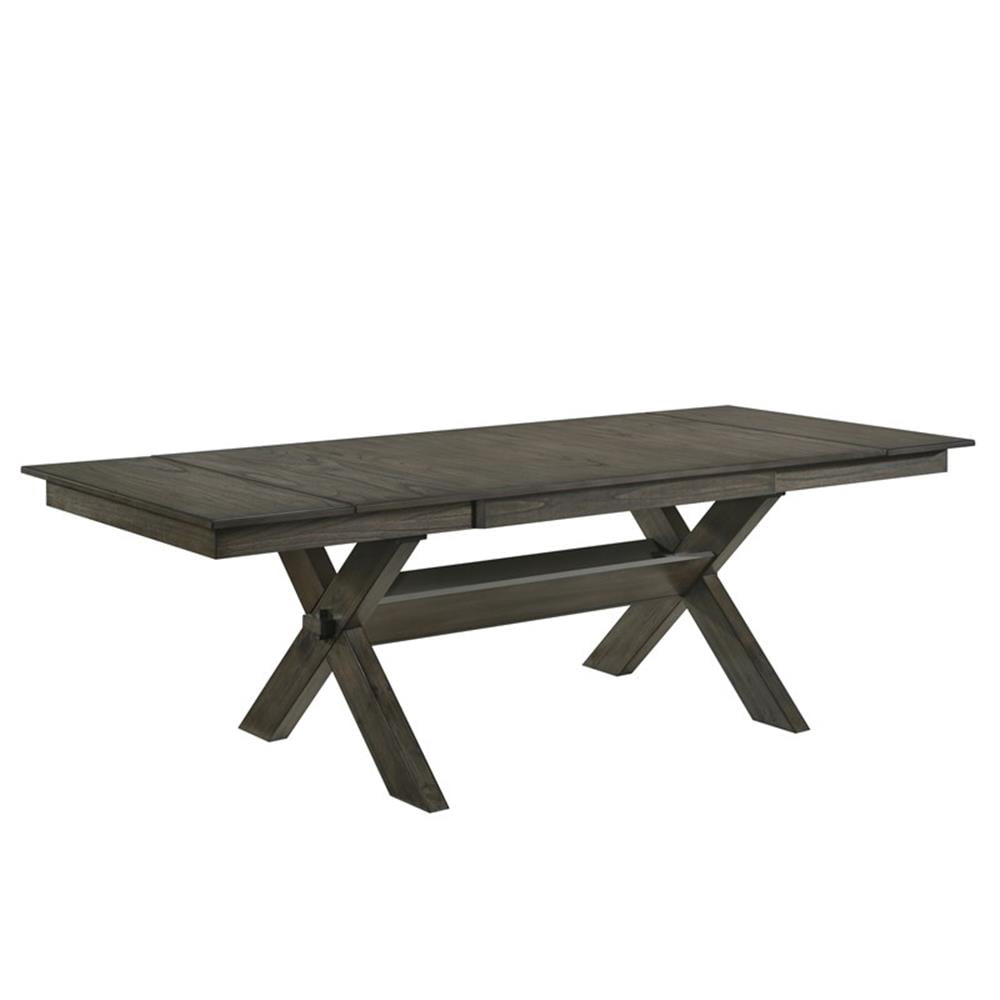 Pemberley Row Solid Wood Rustic Brown Dining Table Rectangular 94.69 ...