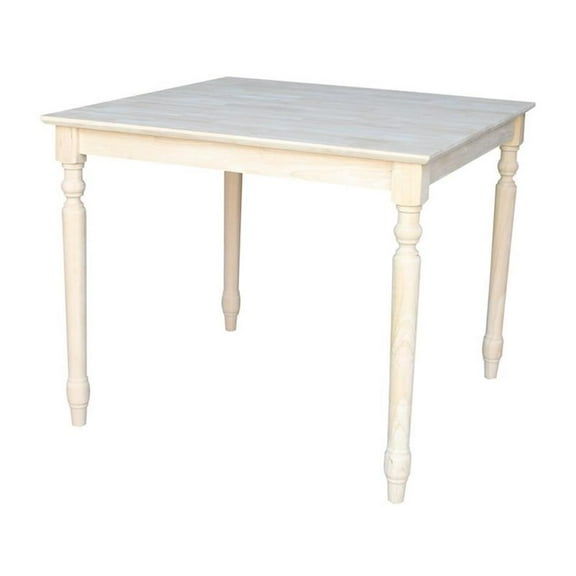Pemberly Row Solid Wood Top Dining Table in Natural