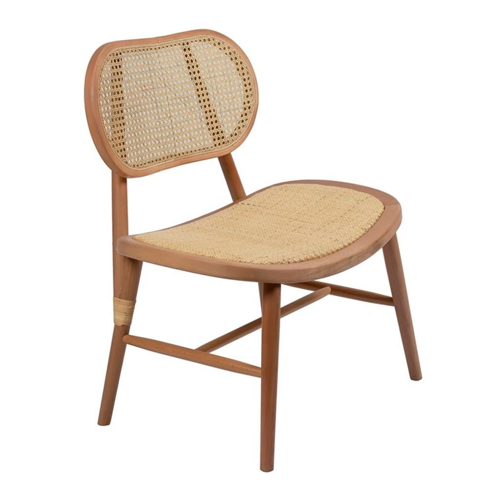 Pemberly Row Solid Wood with Natural Cane Side Chairs (Set of 2) in ...
