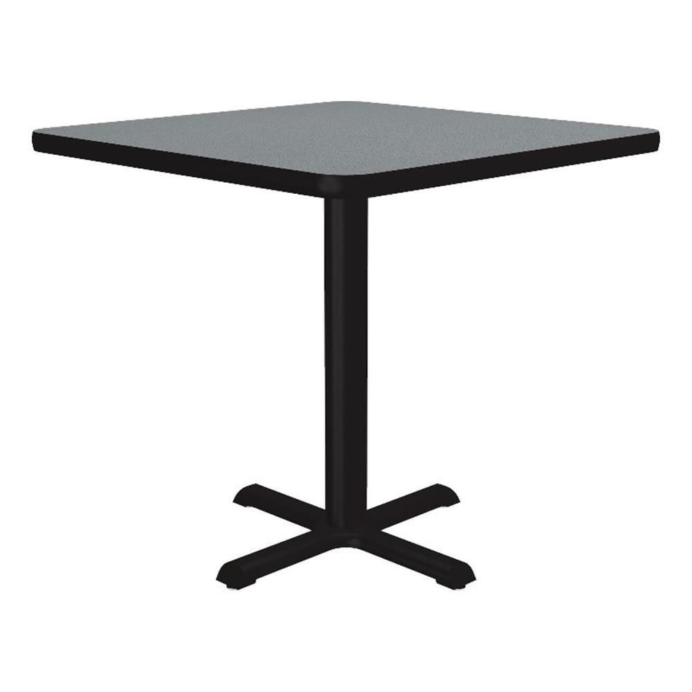 Gray Granite Square Wood Cafe and Breakroom Table