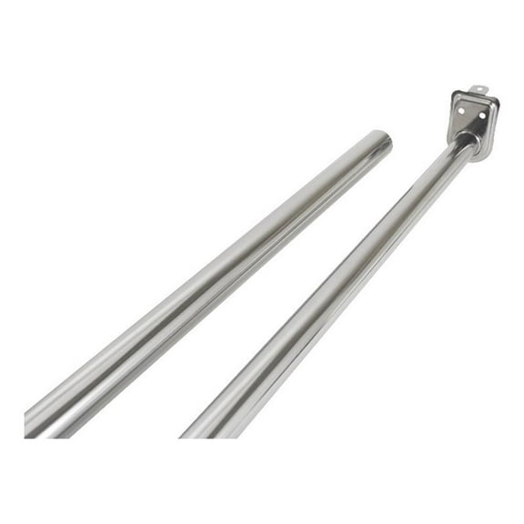 Pemberly Row Stainless Steel Adjustable Closet Rod in Polished Chrome