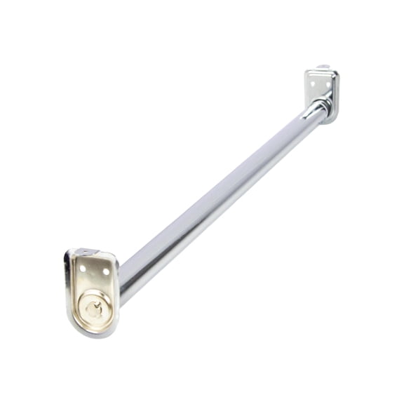 Pemberley Row Stainless Steel Polished Chrome Closet Rod Adjustable 80"-150"