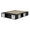 thumbnail image 1 of Pemberly Row Storage Platform Bed with Baskets Full Gray Oak, 1 of 7