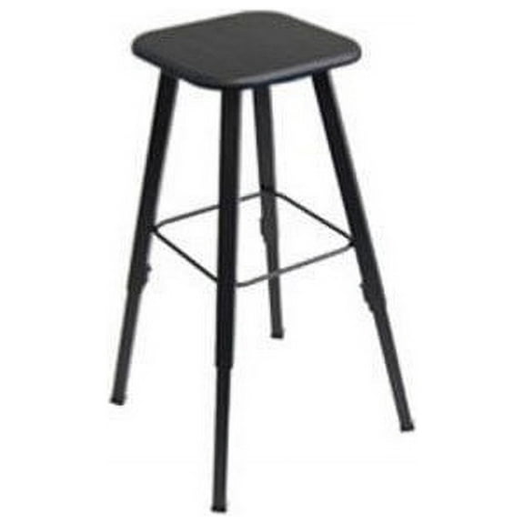 Pemberly Row Student Adjustable Height Stool with Black Seat