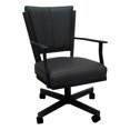 thumbnail image 1 of Pemberly Row Swivel Metal Dining Caster Chair - Gray Vinyl - Black Frame, 1 of 2