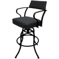 thumbnail image 1 of Pemberly Row Swivel Tilt Bar 30" Metal Bar Stool - Black Vinyl - Black Frame, 1 of 3