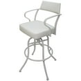 thumbnail image 1 of Pemberly Row Swivel Tilt Counter 26" Metal Bar Stool - White Vinyl - White Frame, 1 of 3