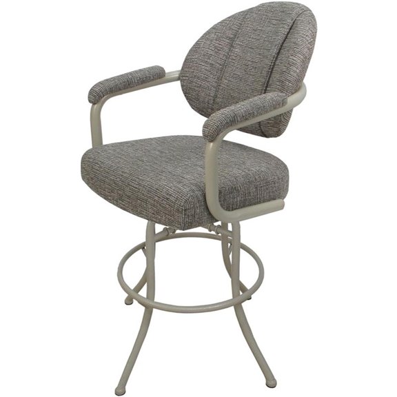 Pemberly Row Swivel Tilt Metal 30" Bar Stool Jetty June Khaki/Beige