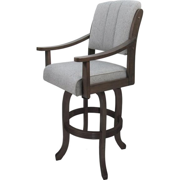Pemberly Row Swivel Wood Counter Stool 26" in Sand Stone/Shadow