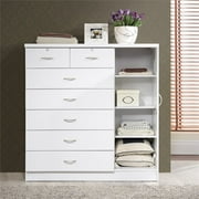 Pemberly Row Tall 7 Drawer Chest with 2 Locking Drawers in White