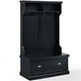 thumbnail image 1 of Pemberly Row Tall Entryway Hall Tree with Storage Bench in Distressed Black, 1 of 10