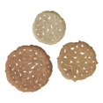 thumbnail image 1 of Pemberly Row Textured Feather 3-piece Metal Disc Wall Decor Set in Spice, 1 of 10