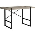 thumbnail image 1 of Pemberly Row Thick Wood Top X Base Computer Desk in Taupe and Black, 1 of 5