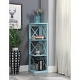 thumbnail image 1 of Pemberly Row Three-Tier Corner Bookcase in Sea Foam Wood Finish, 1 of 3