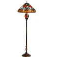 thumbnail image 1 of Pemberly Row Tiffany-style 3 Light Roses Double Lit Floor Lamp 18" Shade, 1 of 1