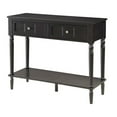 thumbnail image 1 of Pemberly Row Traditional 2 Drawer Console Table in Black Wood Finish, 1 of 4