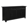 thumbnail image 1 of Pemberly Row Traditional 4-drawer 4-Door Solid Wood Sideboard in Black, 1 of 7