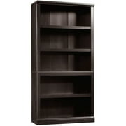 Pemberly Row Traditional 5 Shelf Wood Bookcase in Estate Black Finish