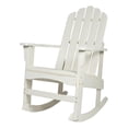 thumbnail image 1 of Pemberly Row Traditional Cedar Wood Adirondack Porch Rocker in White, 1 of 6