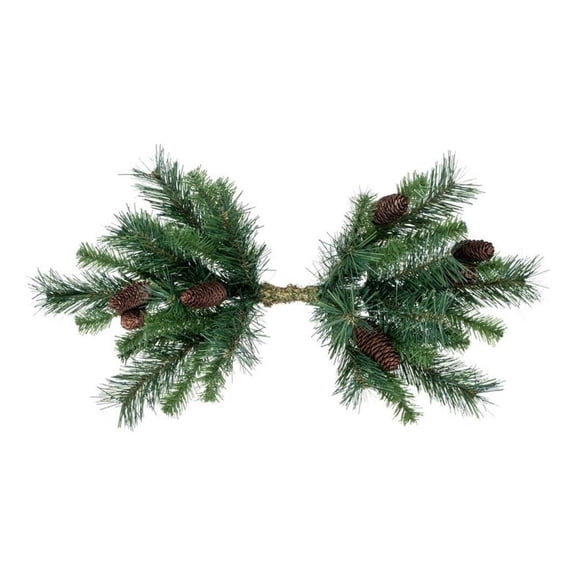 Pemberly Row Traditional Decorative 24-inch Swag with Cones 37 Tips
