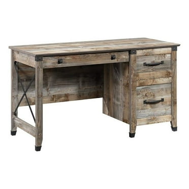 Pemberly Row Traditional Engineered Wood Desk in Rustic Cedar Brown