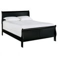 thumbnail image 1 of Pemberly Row Traditional Engineered Wood Queen Sleigh Bed in Black, 1 of 3