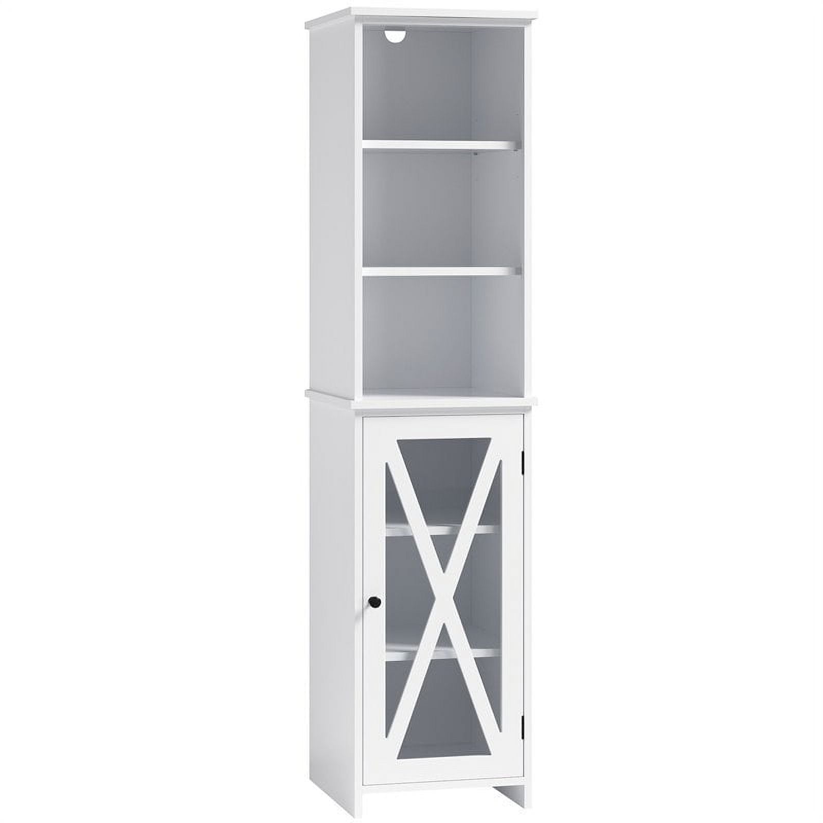 Pemberly Row Traditional Etagere in Engineered Wood in White